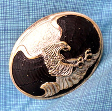 Eagle Wings Belt Buckle Biker Cowboy Trucker Vaquero Vtg 70s Crumrine USA.SHY925