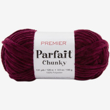 3 Skein Pack Premier Parfait Chunky Polyester Yarn-Plum New