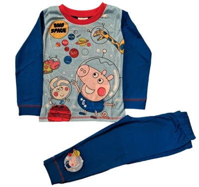 George Pig (From Peppa Pig) 'Dino Space' Pyjamas.. Ages 18 Months To 5 Years