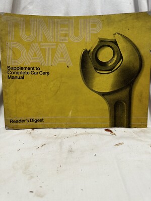 1981 Readers Digest Tune Up Data Domestic/Import 1972-1981 Supplement Vintage