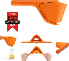 Original Orange Fluicer Easy-Squeeze Fold-Flat Citrus Juicer - 11 Inch, Suits...