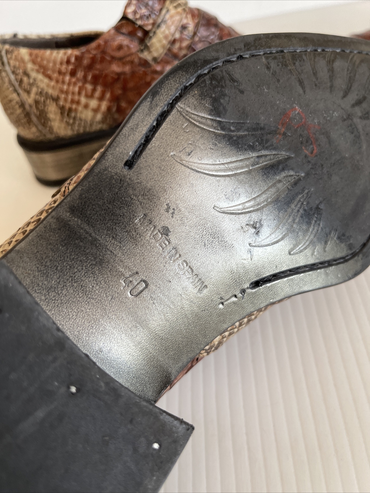 New Rock Embossed Python Snakeskin Leather Shoe w… - image 12