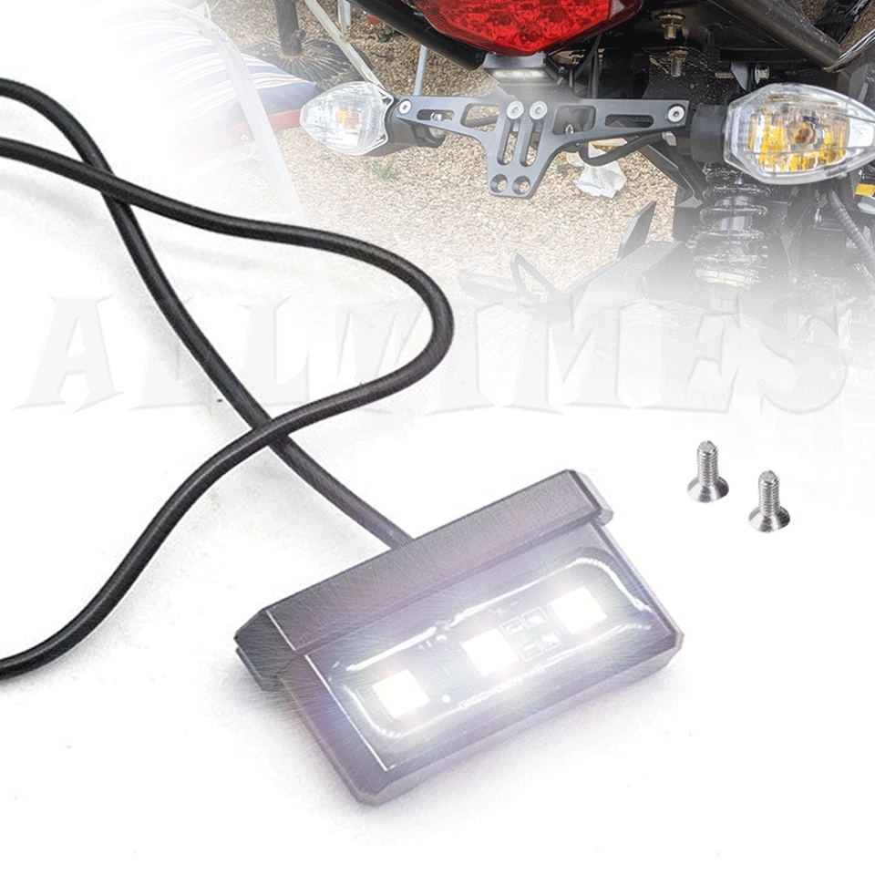 Luz de matrícula trasera LED de aluminio negra para Honda Grom 125 MSX 125 2014-2024 Foto 3 de 4