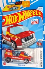 Hot Wheels New For 2024 HW First Response #137 Rapid Pulse Red Ambulance w AEROs