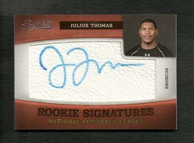 2011 Timeless Treasures Julius Thomas #176 Rookie Autogramm Serial #3 Of 298