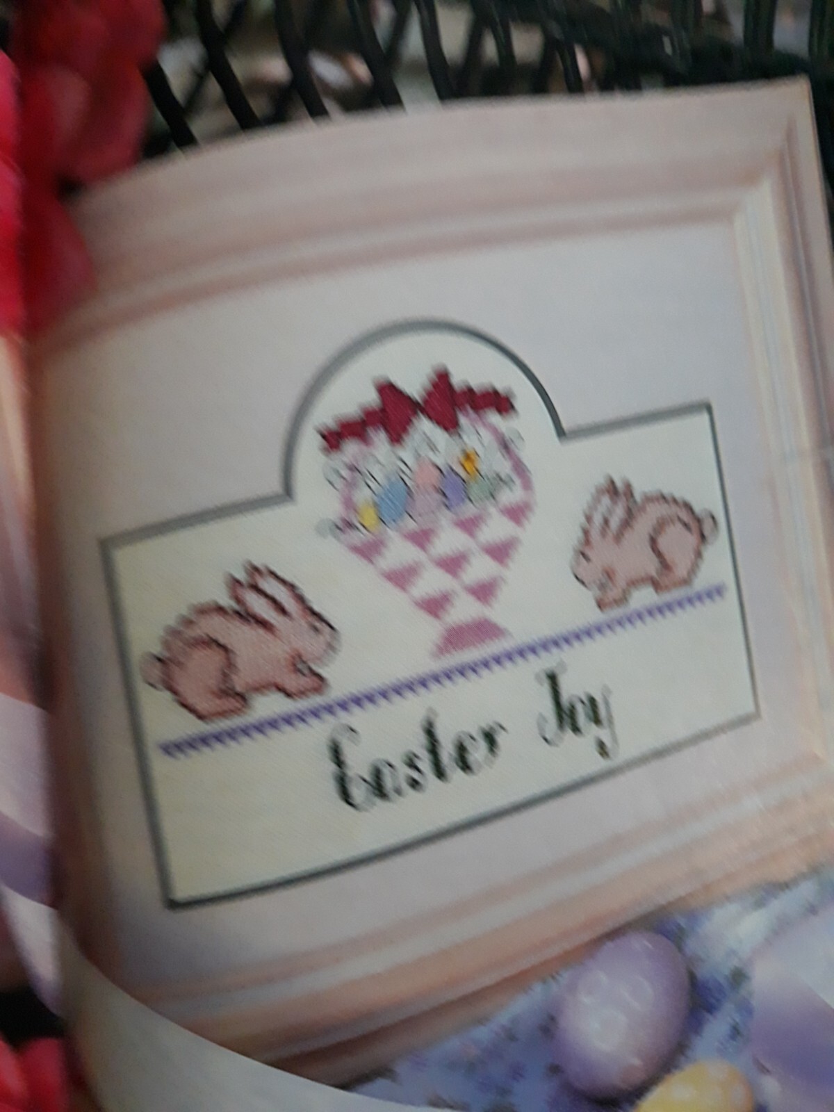 Country Stitch Magazine Cross Spring Easter Rabbit Violet Bib Milk ...