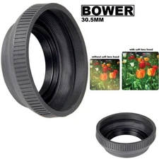 Bower 30.5mm Collapsible Rubber Lens Hood (Black) For  Photo & Video Camera