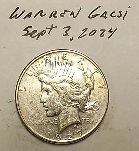 1927 S Peace Dollar 90% Silver Very Nice # 62145-2 XF