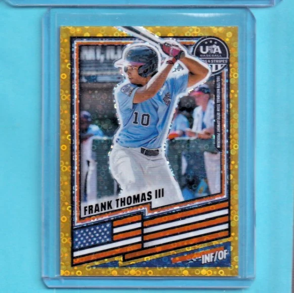 Frank Thomas III 2026 USA Stars Stripes Prizm Prizms Gold Disco 1/1 JRSY #10/10