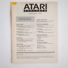 Atari Explorer September Retro Computing Magazine Paperback Book Atari 1991