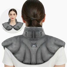 Microwavable Heat Pad for Neck and Shoulders, Weighted Microwave Moist Heatin...