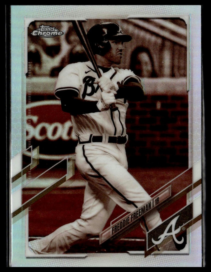 2021 Topps Chrome #138 Freddie Freeman Atlanta Braves Sepia
