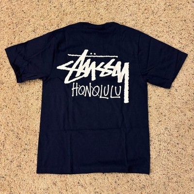 トップス STUSSY HONOLULU TEE NAVY SMALL Stussy Honolulu Chapter T-Shirt - Navy - Small | eBay