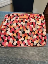 Vera Bradley Slim Zip Pixi Confetti Travel Makeup Bag Pouch