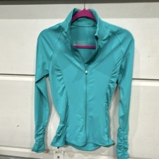 Victoria's Secret VSX Sport Track Jacket Turquoise Lightweight Full Zip S