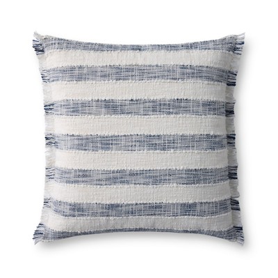 ll II Pillow, Blue/Ivory