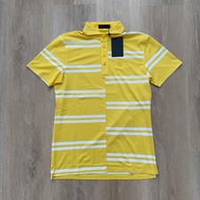 G/FORE Offset Stripe  Cyber  Tech Pique Golf Polo Mens S Modern Spread Collar