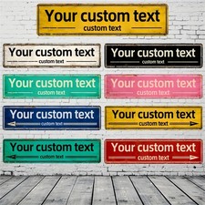 4X16 Inch Multi-Colored Vintage Metal Street SignsFeaturing Personalized Text