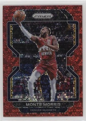 2021-22 Panini Prizm Fast Break Red Prizm 30/100 Monte Morris #16 0b4t