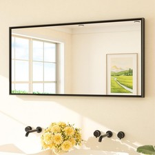 Living Room, Entryway, Modern Farmhouse Bedroom, Tempered Glass, Black Bath