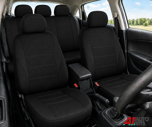 Car Seat Covers Protector Black Full Set Fabric For Ford Focus Mondeo Fiesta
