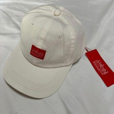 New [Manhattan Potage] Cap White Peace Name Logo