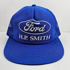 Vintage USA MADE HP Smith FORD Trucker Hat Snapback Dad Cap