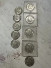 10 Kennedy Half Dollars 40% Percent Silver 1965-1969
