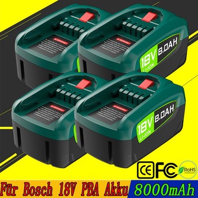 4 Stück 8.0Ah Akku Für Bosch Original Ersatzakku 18V PBA PSB PSR 18v-system Akku