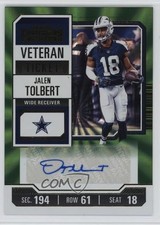 2023 Panini Contenders Veteran Ticket Green Laser Jalen Tolbert Auto 2z9