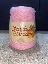 1 Peaches  Cream Cotton 14oz Cone Worsted Appx 706 Yards. Country Pink