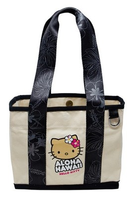 Mini Canvas Tote - Hello Kitty Big Face: Black