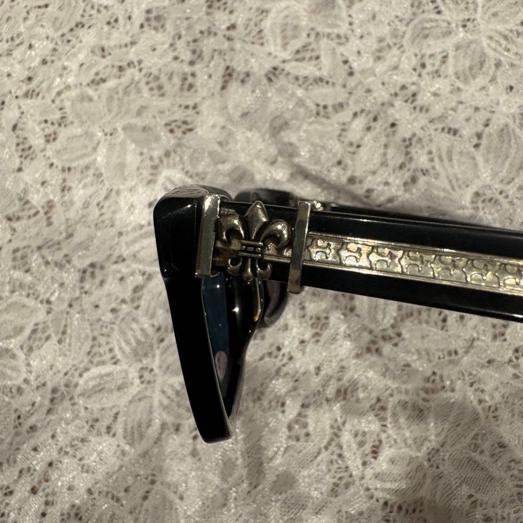 CHROME HEARTS Sunglasses Eyewear Black Silver square Used from Japan thumbnail 7