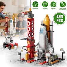 City Space Shuttle Weltraum Bauset,521 Teile Raketen Spielzeug Modell für Kinder