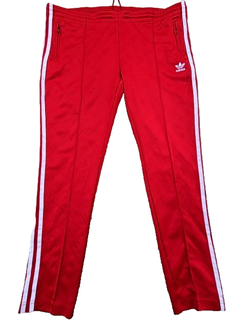 Pantalones deportivos Adidas unisex rojos talla M ropa deportiva con cordón