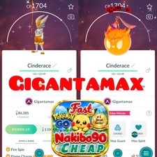 Pokemon Shiny Gigantamax Cinderace Tra-de Go P TC Read description