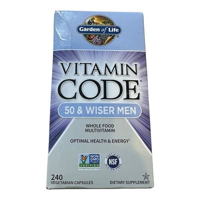 Garden of Life Vitamin Code 50 & Wiser Men Multivitamin 240ct Prostate Health