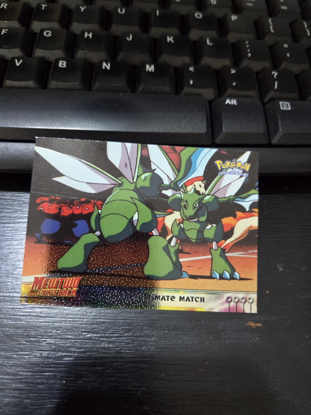 The Ultimate Match #34  1999 Topps Textured Foil Pokemon Card / Black Label
