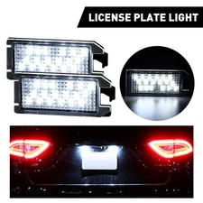 OXILAM For 2014-up Jeep Cherokee Grand White Full LED License Plate Lights Lamps