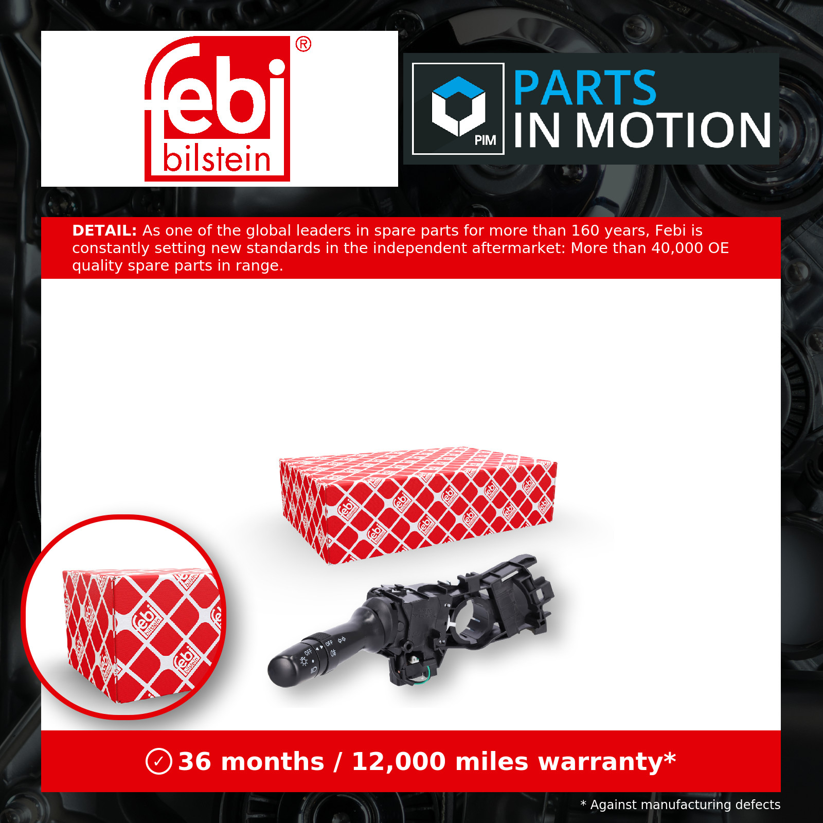 Fits FEBI 175142 STEERING COLUMN SWITCH ASSEMBLY - Image 3