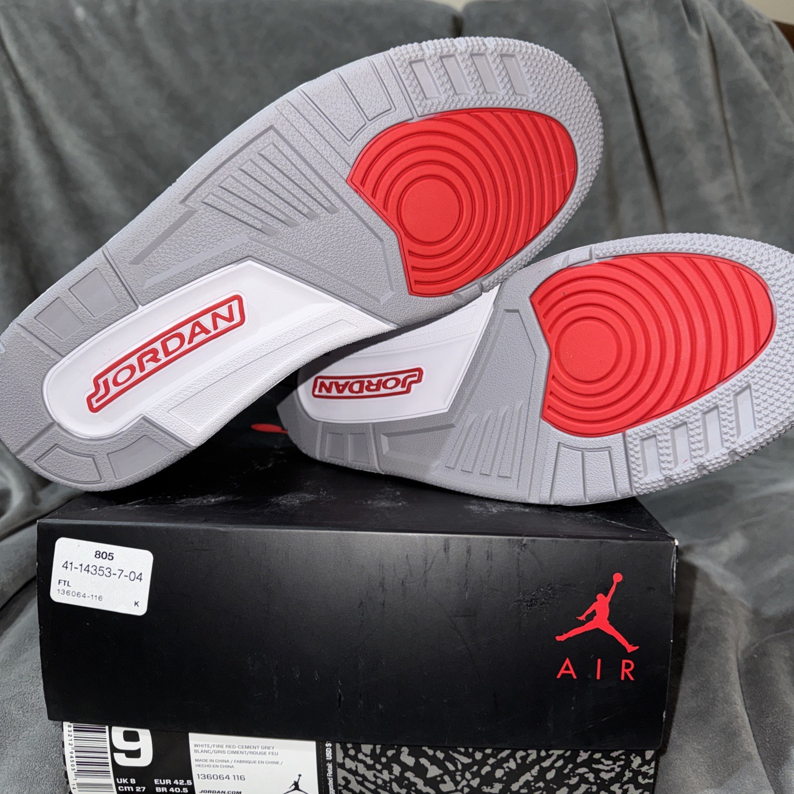 Nike Air Jordan 3 Size 9 Hall of Fame Edition 136064-116 Brand New thumbnail 7