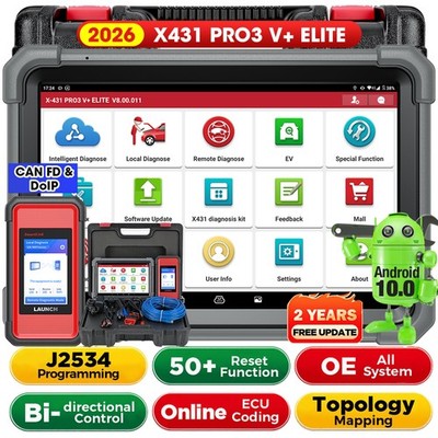 2026 LAUNCH X431 PRO3S+ ELITE PRO 5 OBD2 Diagnosegerät J2534 ECU Programmier DE