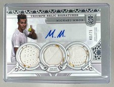 MICHAEL MMOH 2024 Topps Royalty Tennis Triumph Relic Signatures PATCH AUTO /75