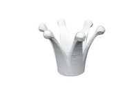 Teelichthalter Krone Shabby Weiß Gusseisen Tischdeko Nostalgie Weihnachtsdeko