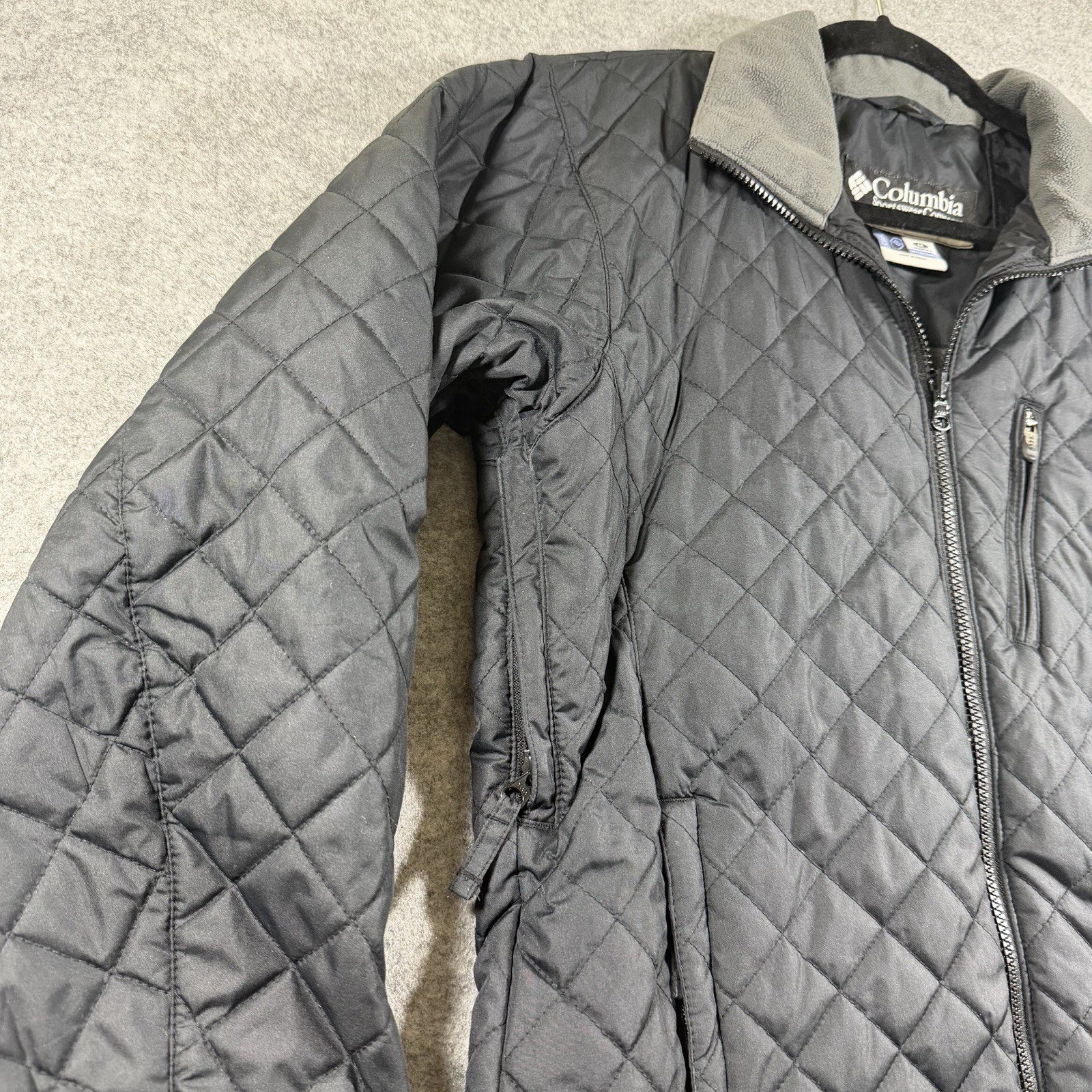 Vintage Columbia Core Interchange Jacket Womens M Black Quilted Insulated Coat thumbnail 12