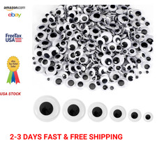 Self Adhesive Googly Wiggle Eyes 1000 Pcs Assorted Sizes for Crafts and DIY
