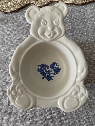 Pfaltzgraff Yorktowne Vintage Bear Cereal Porringer Bowl Spoon Rest