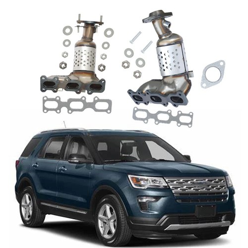 FITS: 2013-2019 FORD Explorer 3.5L Pair Bank 1/2 Manifod Catalytic Converter H/D