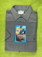 VTG 60S 70S NEW Mens Med JC PENNY BIG MAC Gray Short Sleeve Button WORK SHIRT 2