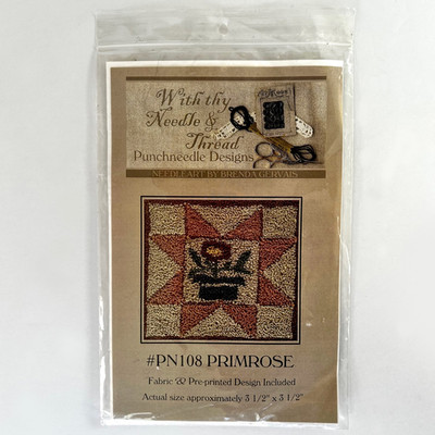 With thy Needle & Thread Punch Needle Pattern #PN108 Primrose 2004 USA